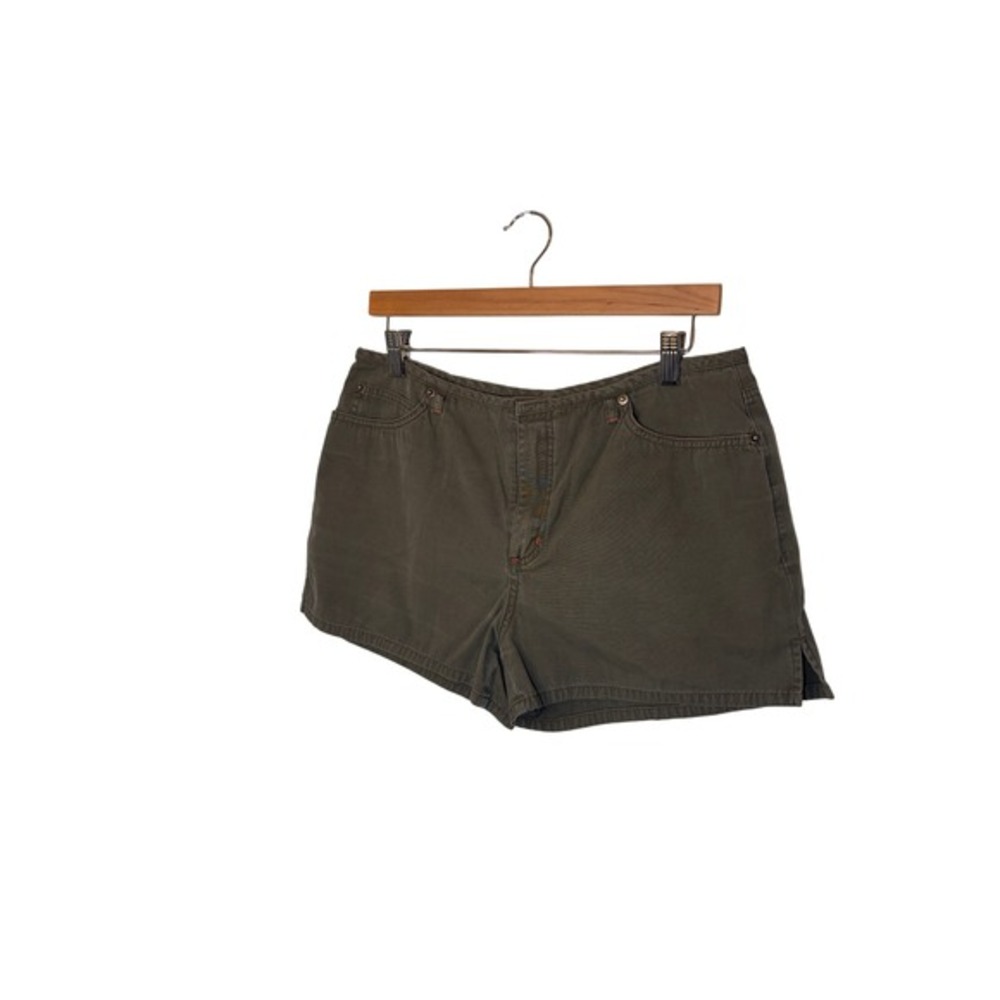 Miss‎ Shop 90s Y2k Olive Green Utility Shorts Size 14 Cotton High Rise Casual